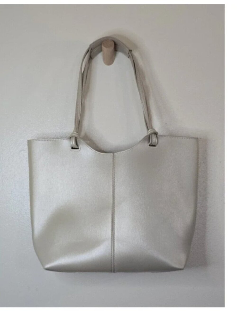 Neiman Marcus Champagne Gold Metallic Tote